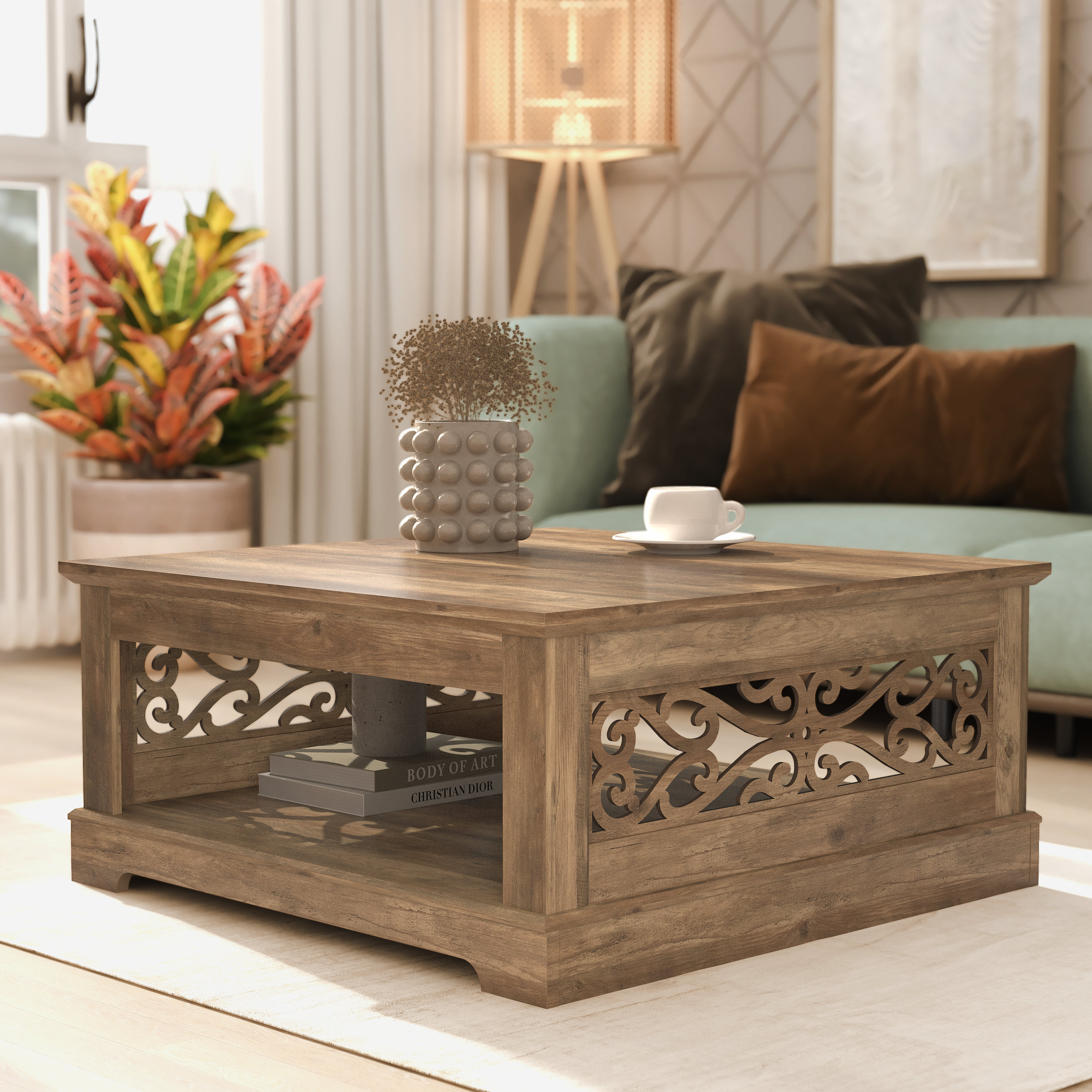 Millwood Pines Korbin Coffee Table with Storage & Reviews | Wayfair